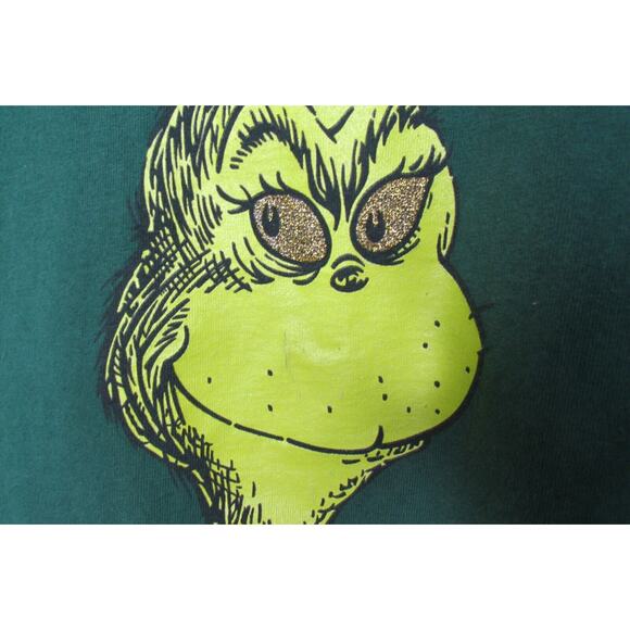 Dr Seuss Wear Grinch Holiday T-Shirt Distressed Size Large USA Made Vintage 1997 - Picture 4 of 9